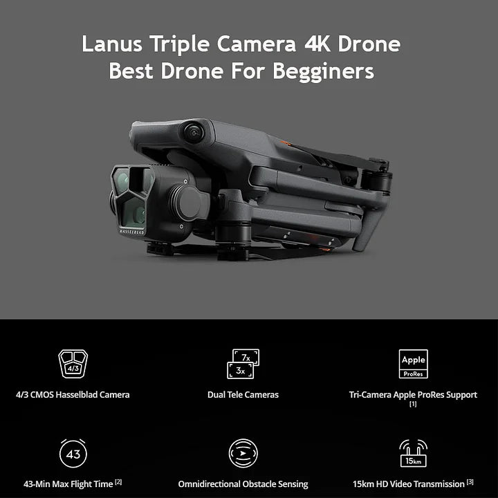 VolànoX – Mini Drone 4K con Tripla Camera - 40%OFF