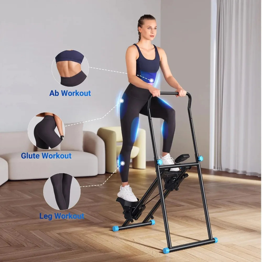New Version Vertical Climber Machine Compact Folding Cardio Stepper For Full-Body Workout Home GymExercise,StairStepperEquipment