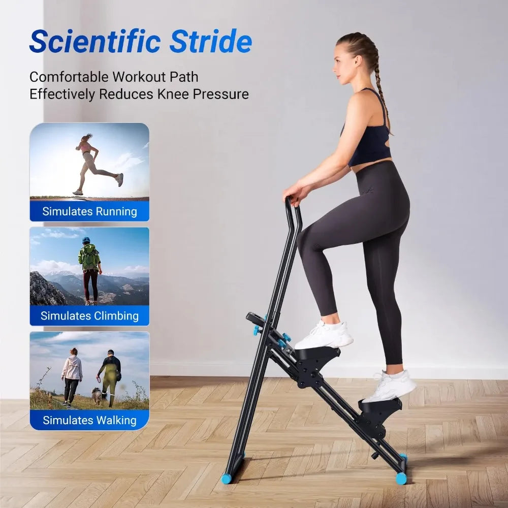 New Version Vertical Climber Machine Compact Folding Cardio Stepper For Full-Body Workout Home GymExercise,StairStepperEquipment