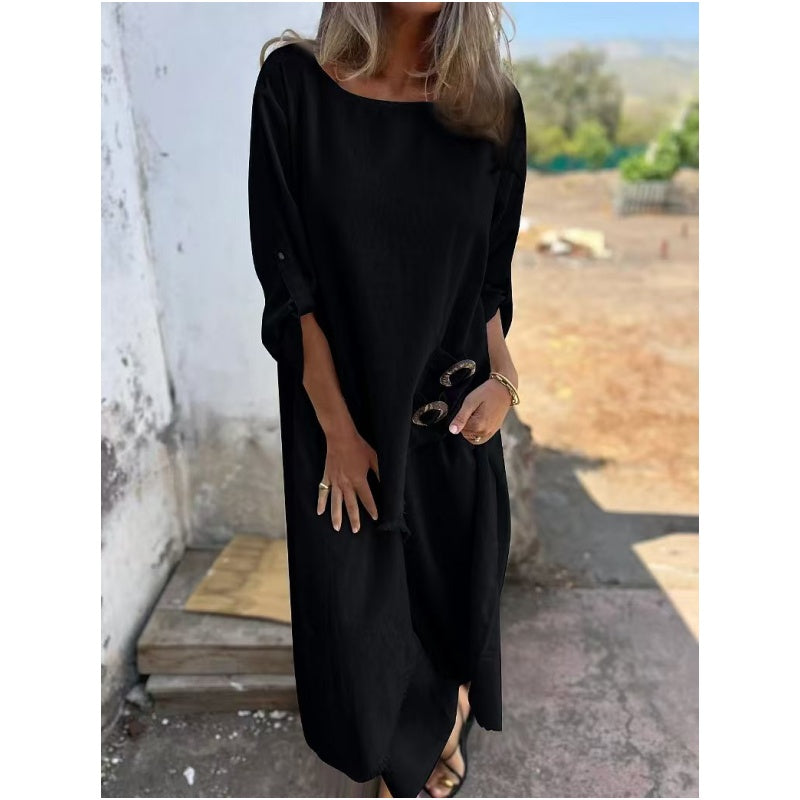 Abito in Cotone e Lino + Pantaloni - Due Pezzi