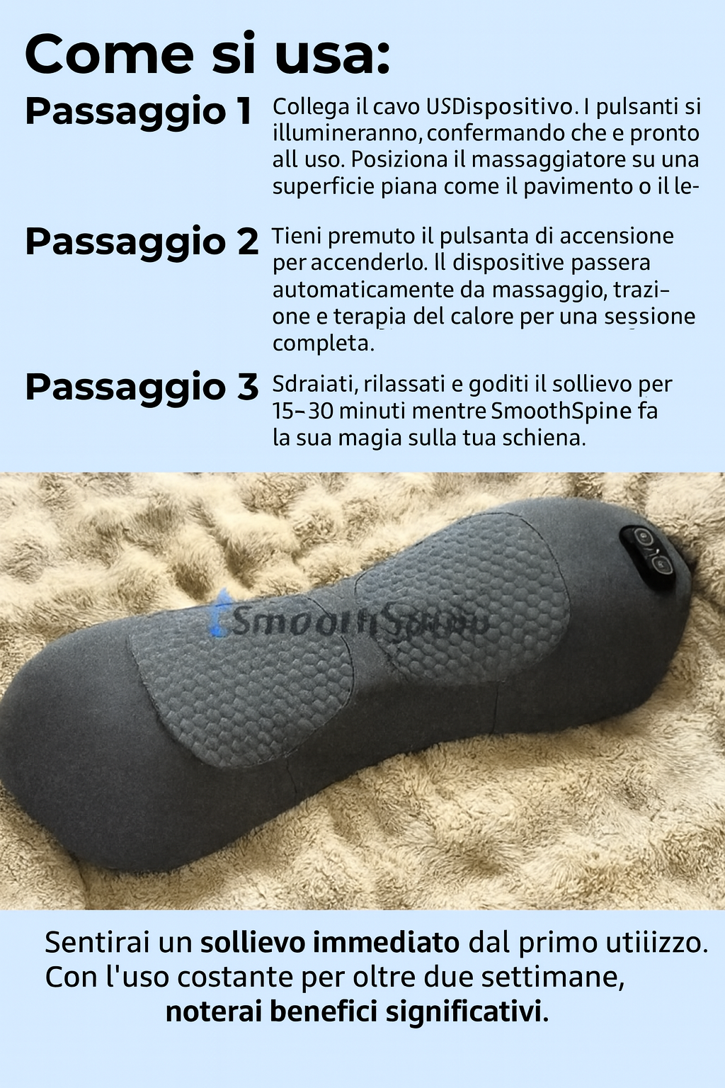 SpinaCare™ Cuscino Terapeutico 3-in-1 per il Mal di Schiena